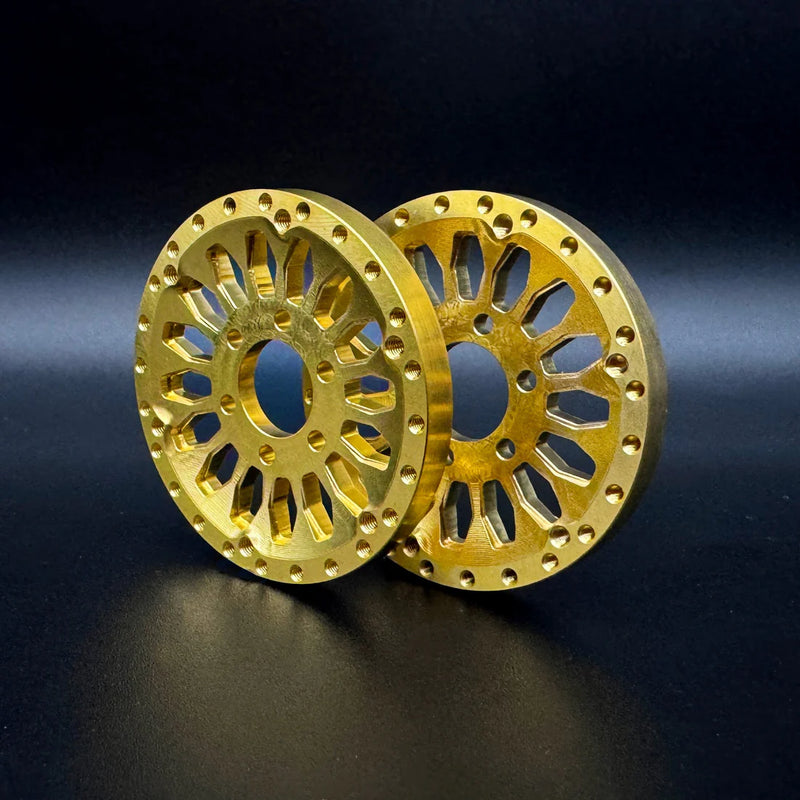 Reefs RC SEHREEFS255 Shield "1.9" Beadlock Off-Road Crawler Brass Wheel Face