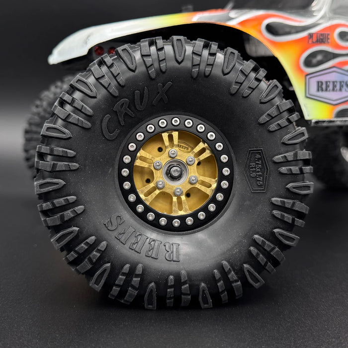 Reefs RC SEHREEFS256 Blades 1.9" Beadlock Off-Road Crawler Brass Wheel Face