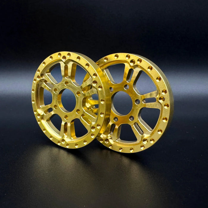 Reefs RC SEHREEFS256 Blades 1.9" Beadlock Off-Road Crawler Brass Wheel Face