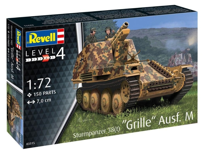 Revell 03315 1/72 Sturmpanzer 38(t) Grille Ausf M Skill Level 4 Model Tank Kit