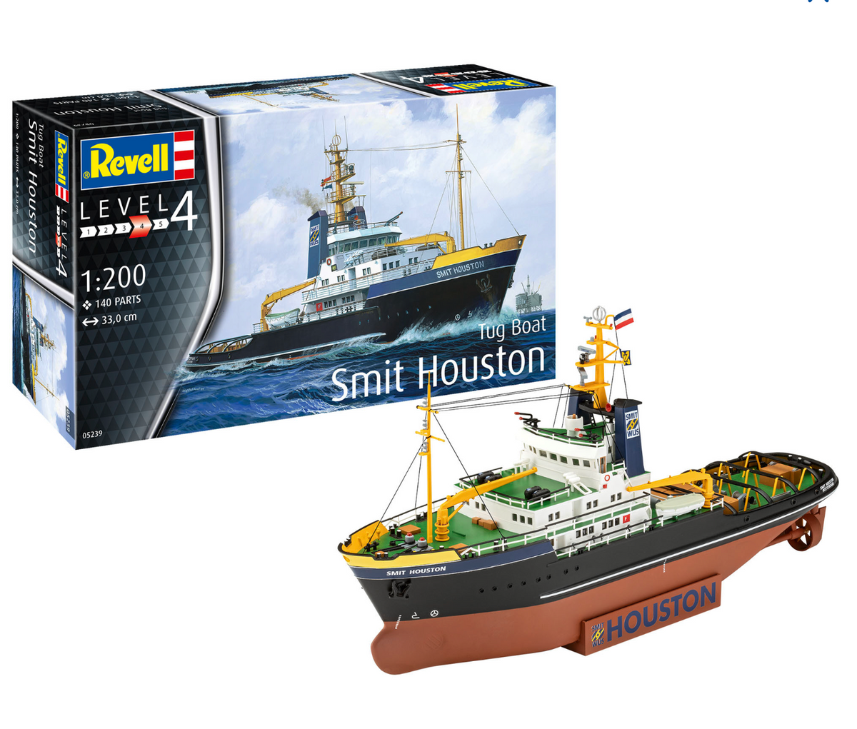 Revell 05239 1/200 Tug Boat Smit Houston Skill Level 4 Model Kit ...