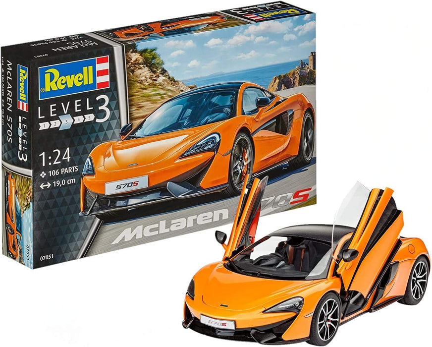 Revell 07051 1/24 McLaren 570S 106 Piece Build and Paint Model Kit