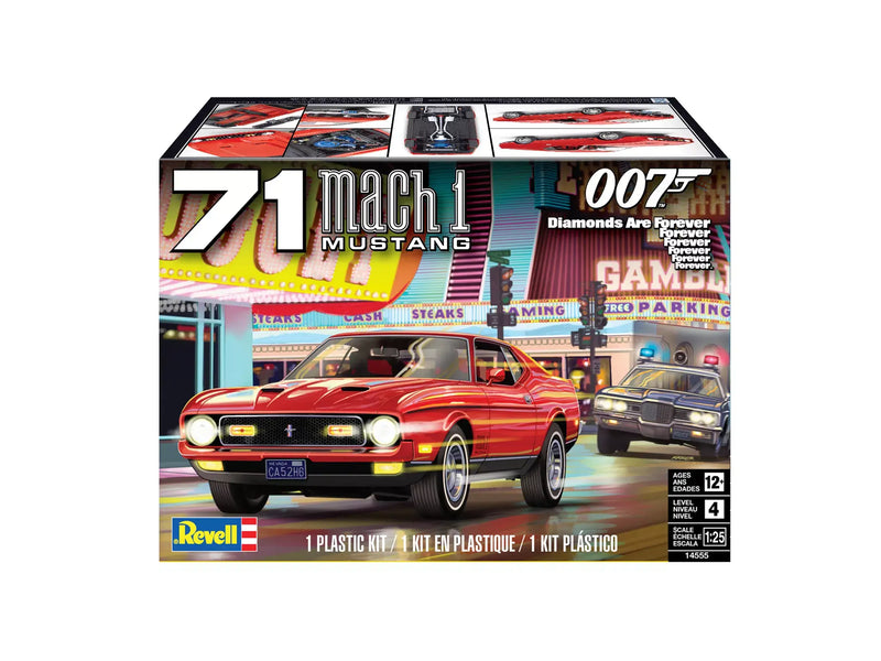 Revell 14555 1/25 1971 Mustang Mach 1 007 James Bond Skill Level 4 Model Kit