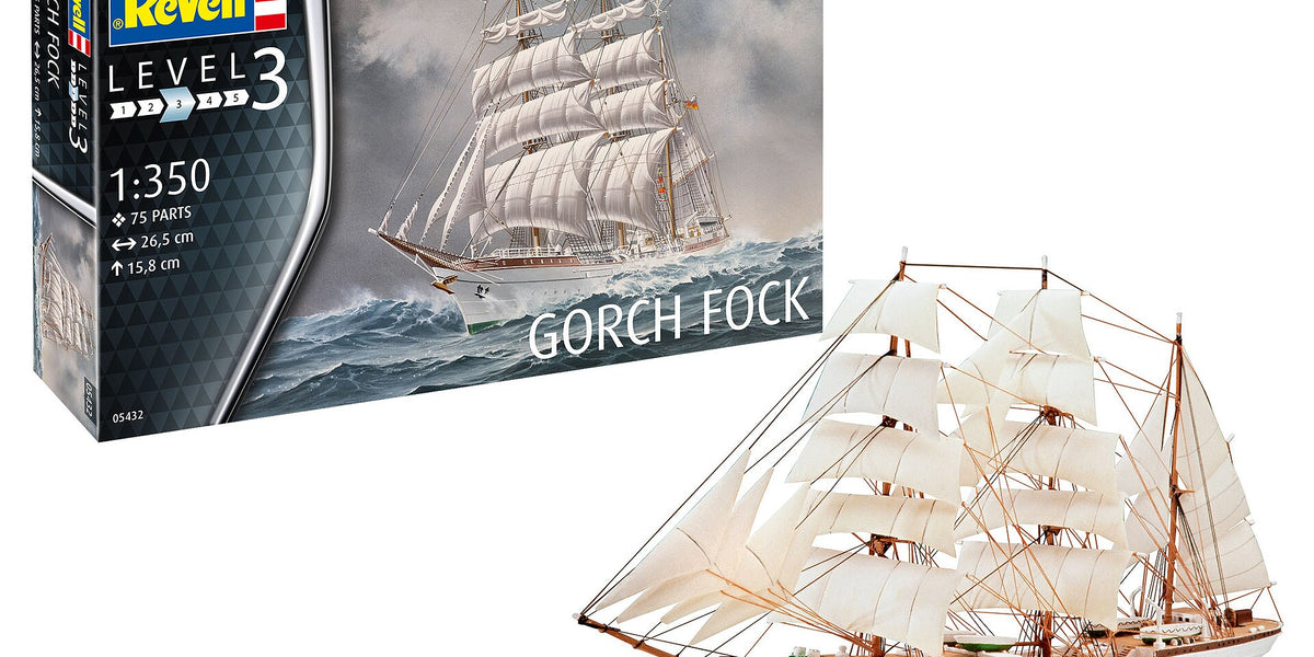 Revell 5432 1/350 Gorch Fock Sailing Ship Model Kit — White Rose Hobbies