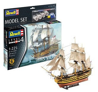 Revell 65408 1/225 HMS Victory Sailing Ship Kit with Glue and Paint