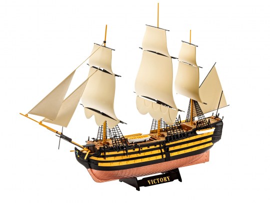 Revell 65819 1/450 HMS Victory Sailing Ship Kit with Glue and Paint