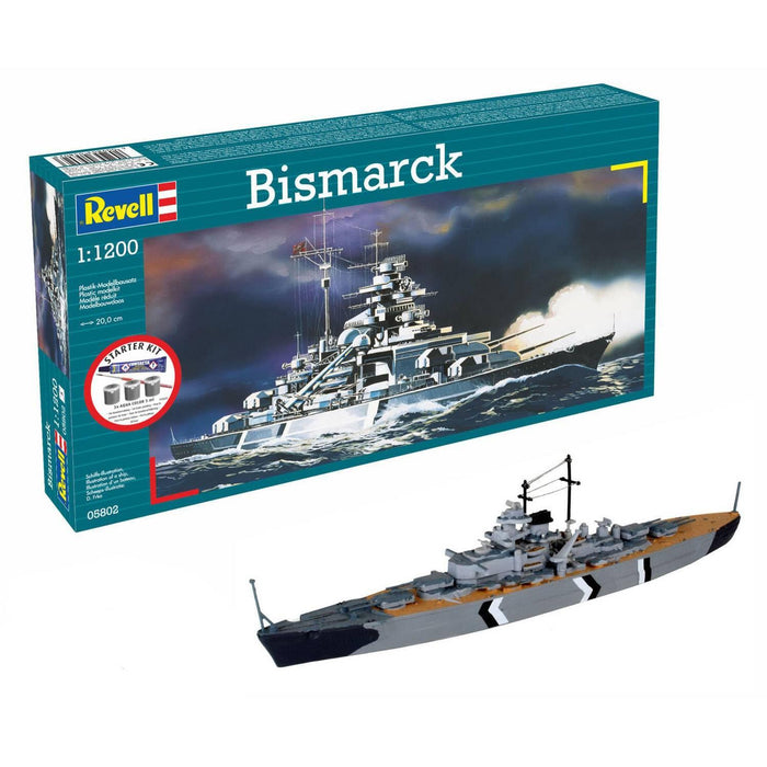 Revell 75802 1/1200 Bismarck Skill Level 4 Model Starter Kit