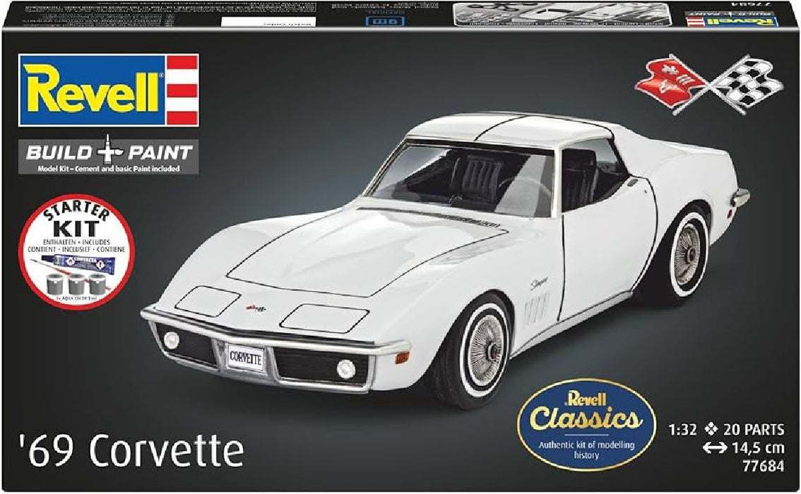 Revell 77684 1/32 Corvette C3 Level 3 Model Starter Kit