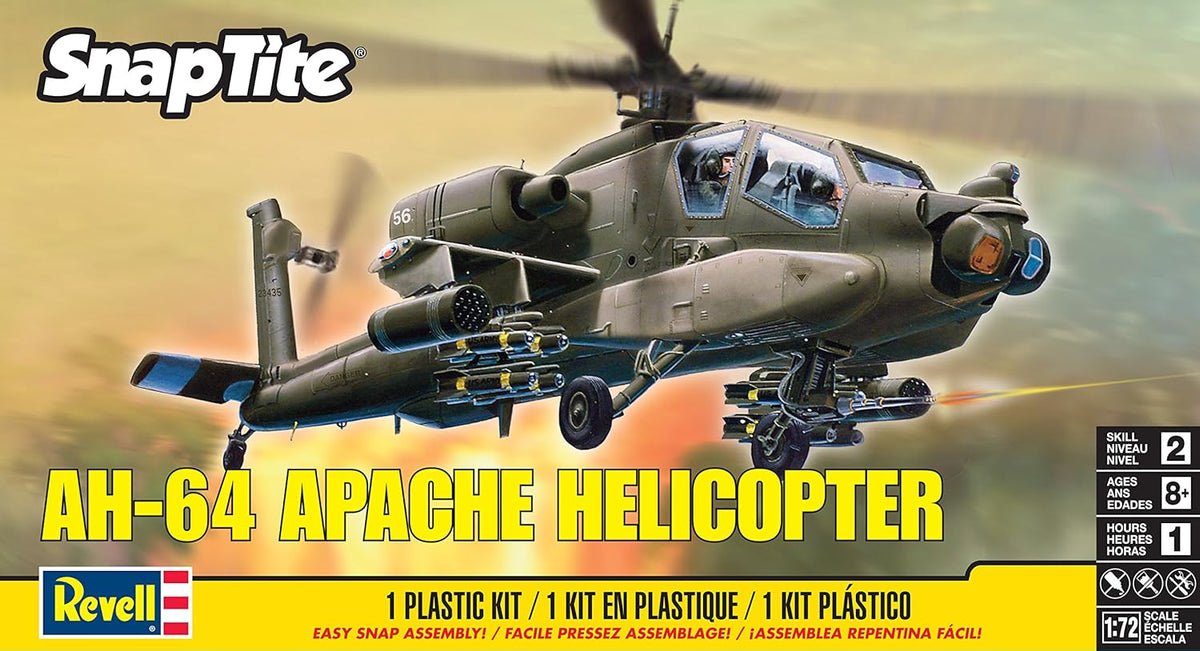 Revell 85-1183 1/72 US Apache Plastic Model Helicopter Kit — White Rose ...