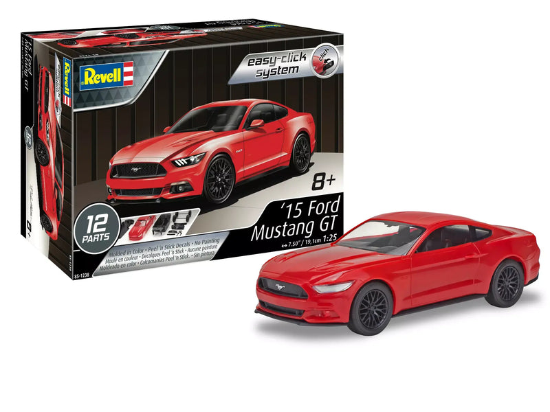 Revell 85-1238 1/25 2015 Ford Mustang GT (Snap Model Kit)