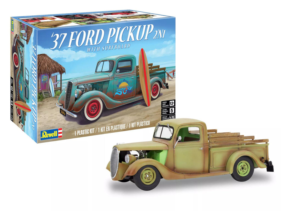 Revell 85-4516 1/25 '37 Ford Pickup 2n1 with Surfboard Model Kit