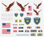 Revell 8682 BSA Pinewood Derby Decal Set J (Police)