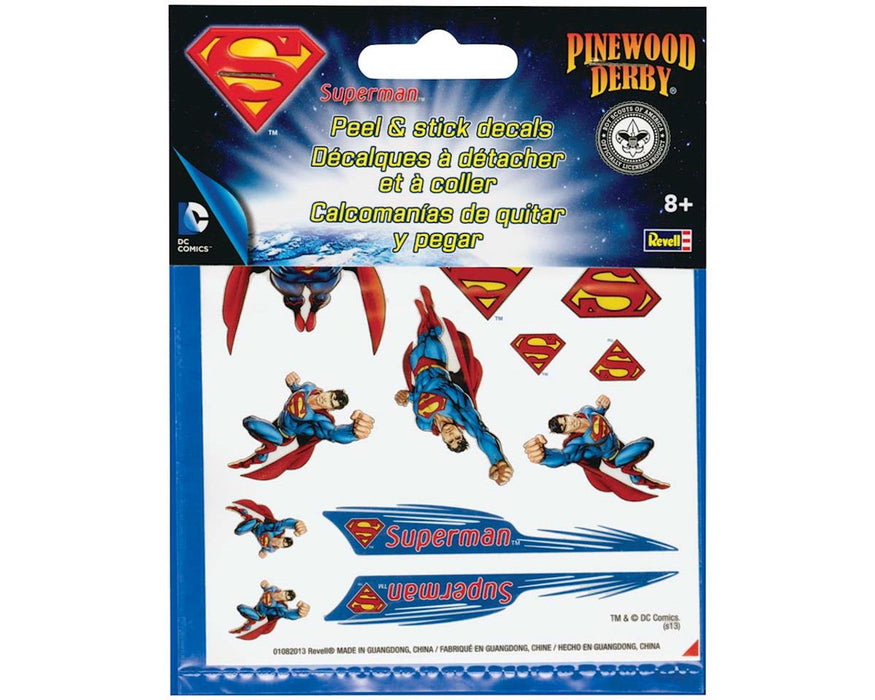Revell 9406 BSA Pinewood Derby Peel & Stick Decal Superman