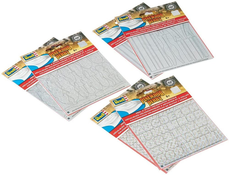 Revell 9445 BSA Pinewood Derby Peel & Stick Hologram Decal Assortment