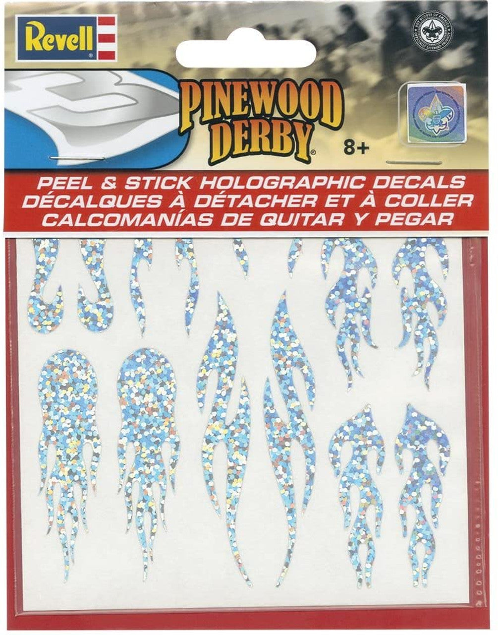 Revell 9447 BSA Pinewood Derby Peel & Stick Hologram Decal Flames