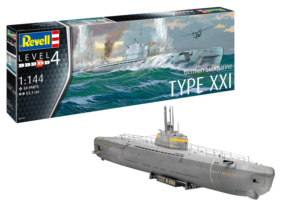 Revell of Germany 5177 1/144 German Type XXI Submarine Model Kit