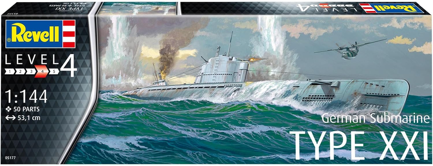 Revell of Germany 5177 1/144 German Type XXI Submarine Model Kit