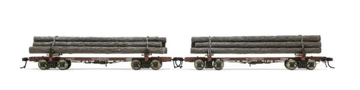 Rivarossi HO Scale HR6627 HO Scale Skeleton Log Car McCloud River 1202/1204 2 Pack
