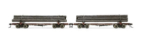 Rivarossi HO Scale HR6628 HO Scale Skeleton Log Car McCloud River 1205/1207 2 Pack