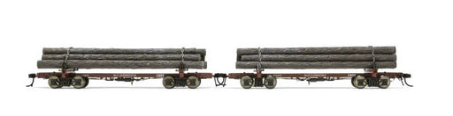 Rivarossi HO Scale HR6628 HO Scale Skeleton Log Car McCloud River 1205/1207 2 Pack