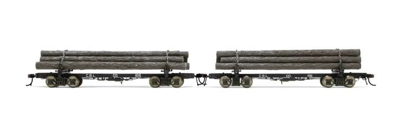Rivarossi HO Scale HR6629 HO Scale Skeleton Log Car Coos Bay Lumber 160/175 2 Pack