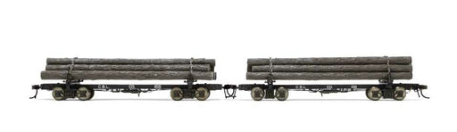 Rivarossi HO Scale HR6629 HO Scale Skeleton Log Car Coos Bay Lumber 160/175 2 Pack