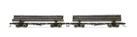 Rivarossi HO Scale HR6630 HO Scale Skeleton Log Car Coos Bay Lumber 166/168 2 Pack