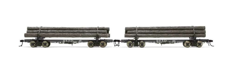 Rivarossi HO Scale HR6631 HO Sale Skeleton Log Car St. Regis Paper 49/54 2 Pack