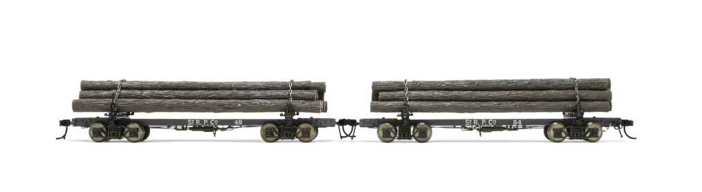 Rivarossi HO Scale HR6631 HO Sale Skeleton Log Car St. Regis Paper 49/54 2 Pack