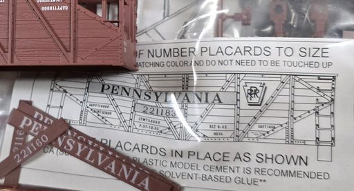 Accurail / Digital Fox HO Scale Pennsylvania H31C 55-Ton Wood-Side Hopper Kit PRR - NOS (#'s Vary)