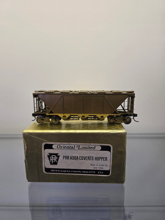 Oriental Limited HO Scale Pennsylvania Railroad PRR H30A Covered Hopper - Un-Painted Brass