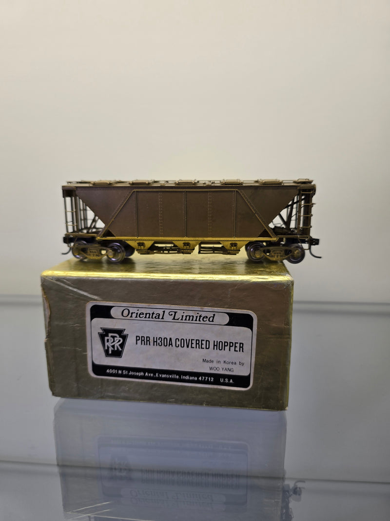 Oriental Limited HO Scale Pennsylvania Railroad PRR H30A Covered Hopper - Un-Painted Brass