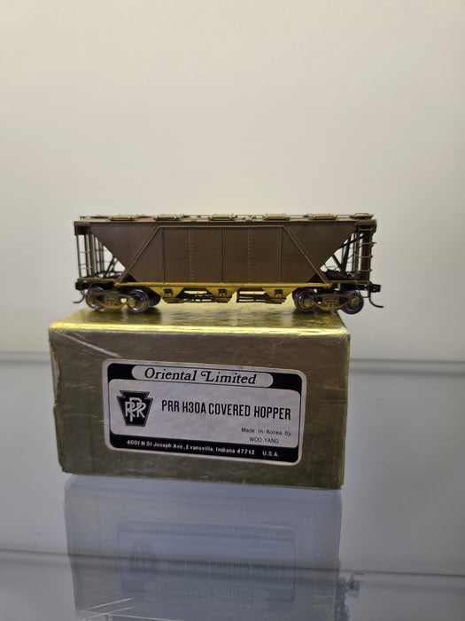 Oriental Limited HO Scale Pennsylvania Railroad PRR H30A Covered Hopper - Un-Painted Brass