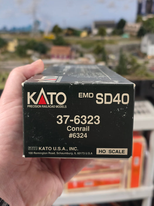 Kato 37-6323 HO Scale EMD SD40 Conrail CR 6324 with DCC USED