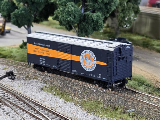 Bowser 43147 HO Scale 40' Boxcar Baltimore & Ohio Time Saver B&O 467439 - USED