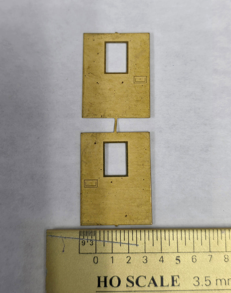 Bethlehem Car Works KitBits 408 HO Scale Brass Reading Baggage/Combine Doors (Set of 2)