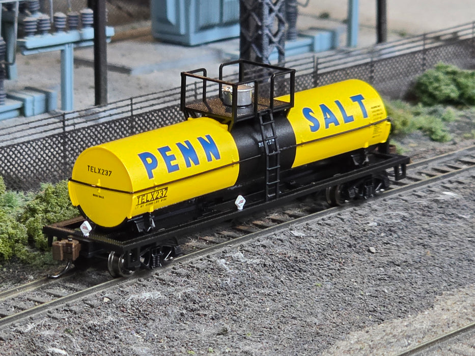 Bachmann 75852 N Scale Small Dome Chemical Tank Car Penn Salt TELX 237