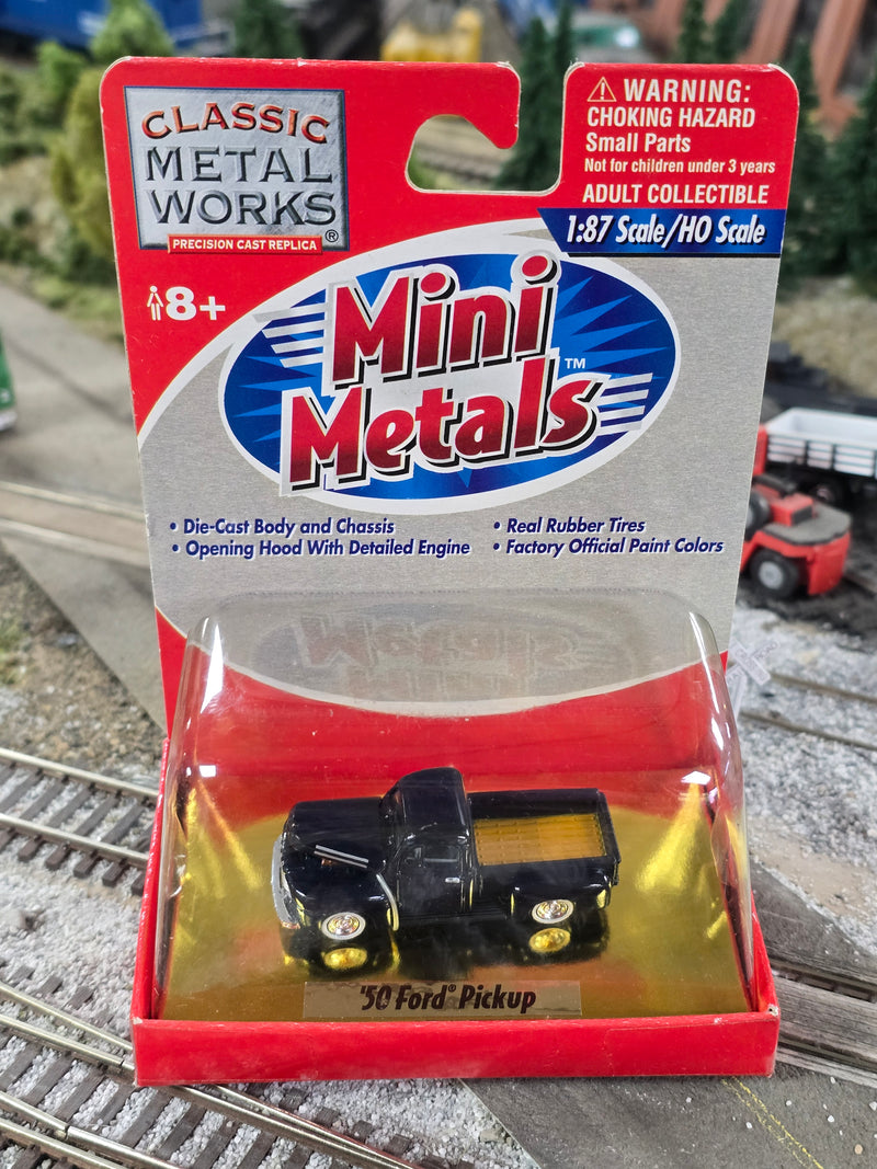 Classic Metal Works 30104 HO Scale 1950 Ford Pickup Truck - Dark Blue