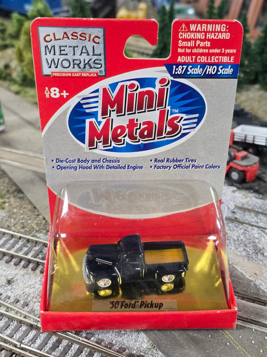 Classic Metal Works 30104 HO Scale 1950 Ford Pickup Truck - Dark Blue