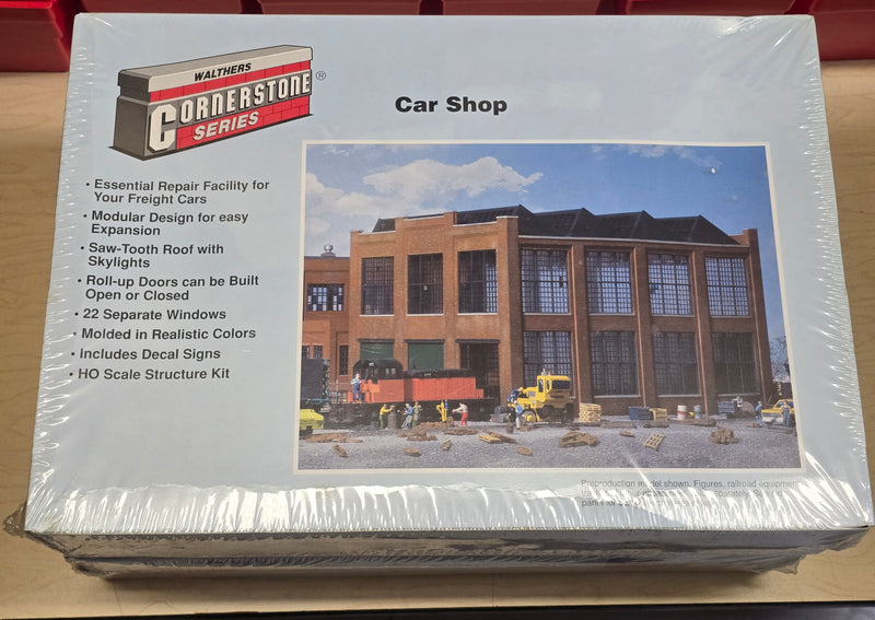Walthers Cornerstone 933-3040 HO Scale Car Shop Building Kit - NOS