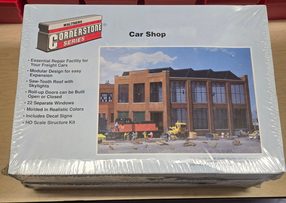 Walthers Cornerstone 933-3040 HO Scale Car Shop Building Kit - NOS