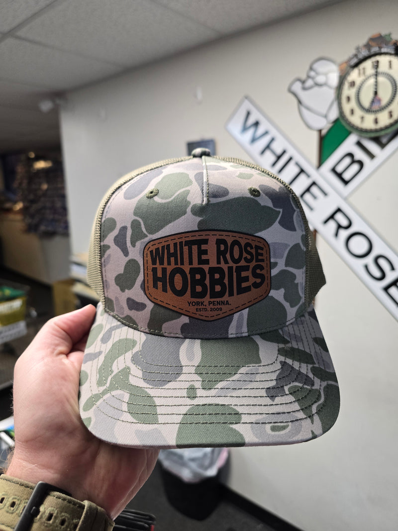 White Rose Hobbies WRH LogoHat Pacific Headwear 112 Trucker Hat CAMO