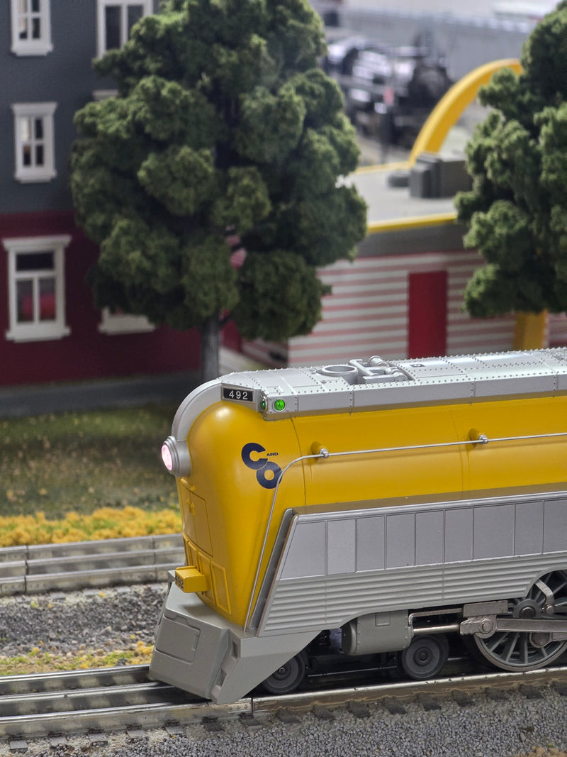 MTH Railking 30-1692-1 O Gauge 4-6-4 Streamlined Hudson Steam Loco C&O 492 with PS3 (Like New USED)