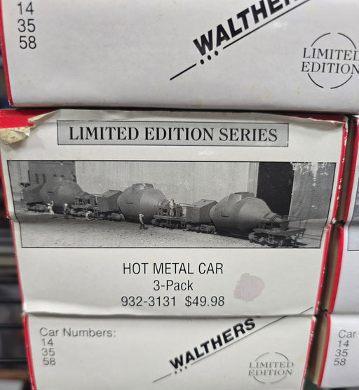 Walthers 932-3131 HO Scale Hot Metal Car Kit (3 Pack) - NOS