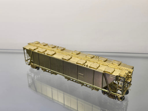 Overland 1313 HO Scale PRR H32 5 Bay Covered Hopper - Un-painted Brass