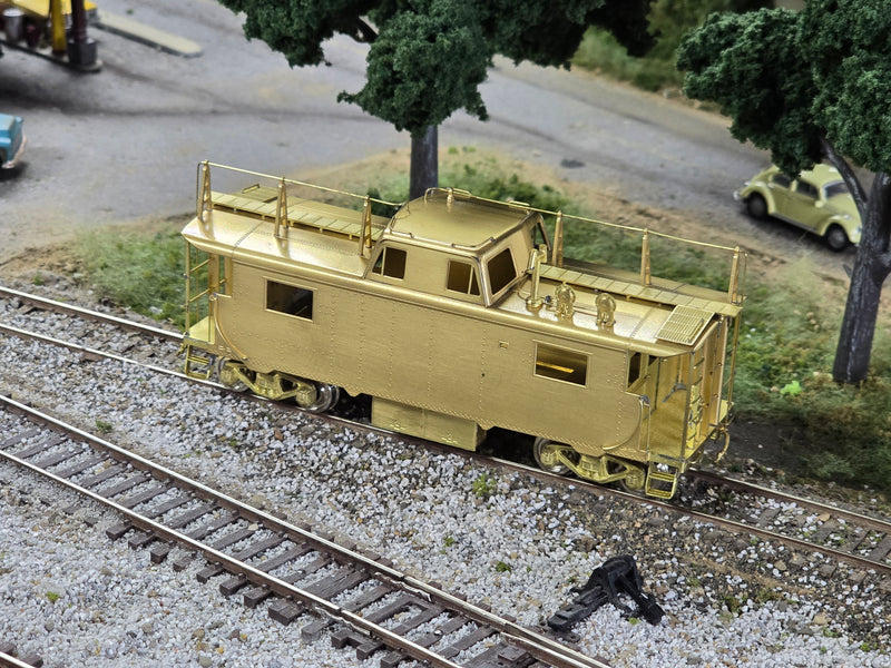 ALCO Models HO Scale Pennsylvania Railroad PRR N-8 Cabin/Caboose - Un-Painted Brass