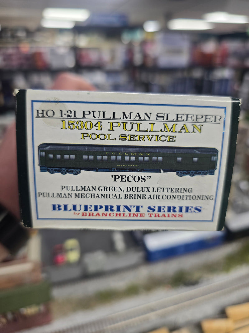 Branchline Trains 15313 HO Scale 12-1 Heavyweight Pullman Sleeper Pecos - NOS