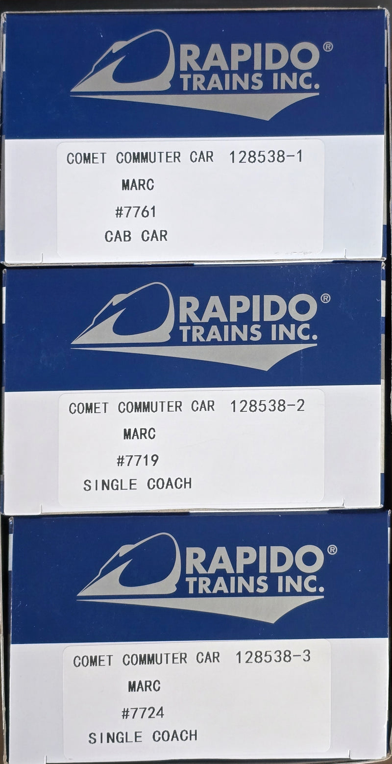 Rapido Trains 128538 HO Scale Comet Coach MARC Set #2