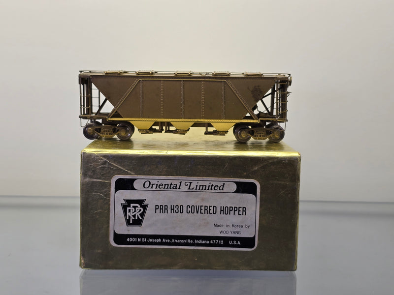 Oriental Limited HO Scale Pennsylvania Railroad PRR H30 Covered Hopper - Un-Painted Brass