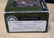 Bethlehem Car Works 5001-04 HO Scale B60b Baggage Car "Keystones/Vents" PRR 9314 - NOS